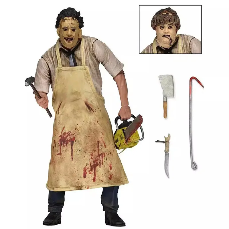 2025 Neca Texas Chopper Leatherface 40th Anniversary Edition Handheld Doll Model Statue Motorcycle Fans Collectible Figurine Toy