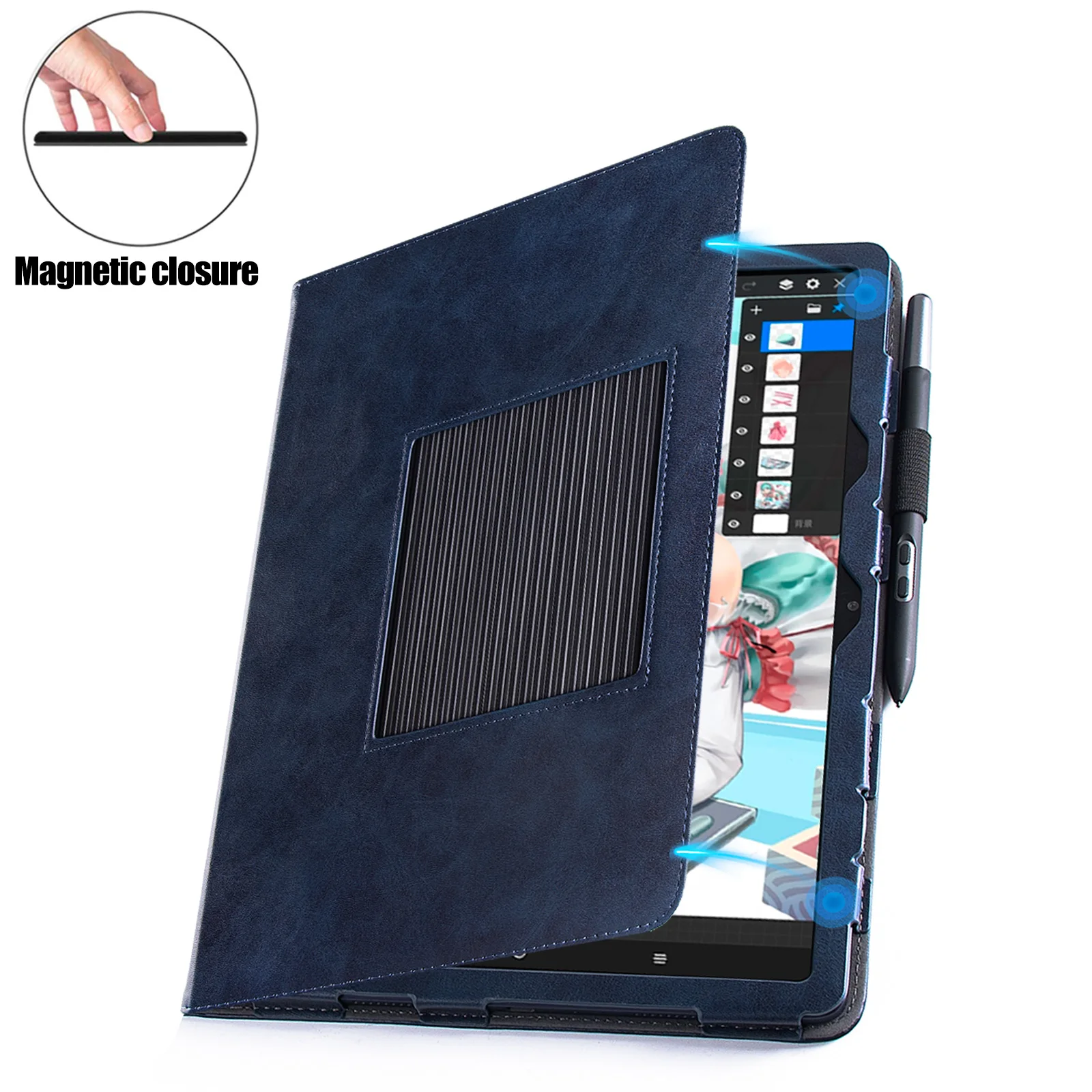Wacom MovinkPad 11 Case | Multiple Angles Viewing Stand |PU Leather Sleeve Cover with Pen Holder for MovinkPad 11 Android Tablet