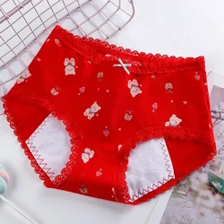 Cotton Menstrual Panties for Women Absorbency Comfortable Period Underpants Leak Proof Briefs Physiological Underwear