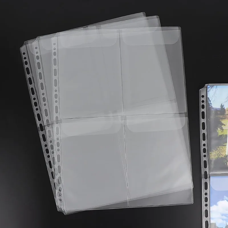 20/10pcs A4 Folder Pockets, No-Zip Cash Envelopes,Folder Sleeves, Folder Bags with Flap, Loose-Leaf Insert File,Budget Binder