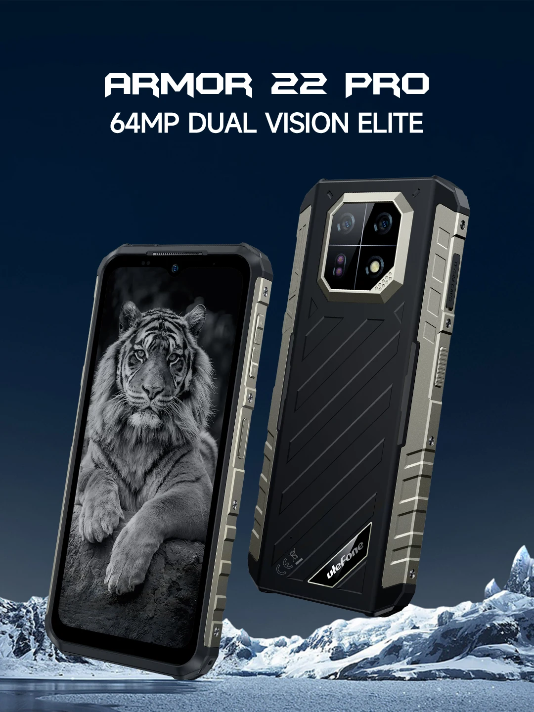 eSIM Ulefone Armor 22 Pro Rugged Phone Android 16 MTK G200 128GB/256GB Global Version Waterproof Shockproof Outdoor Smartphone