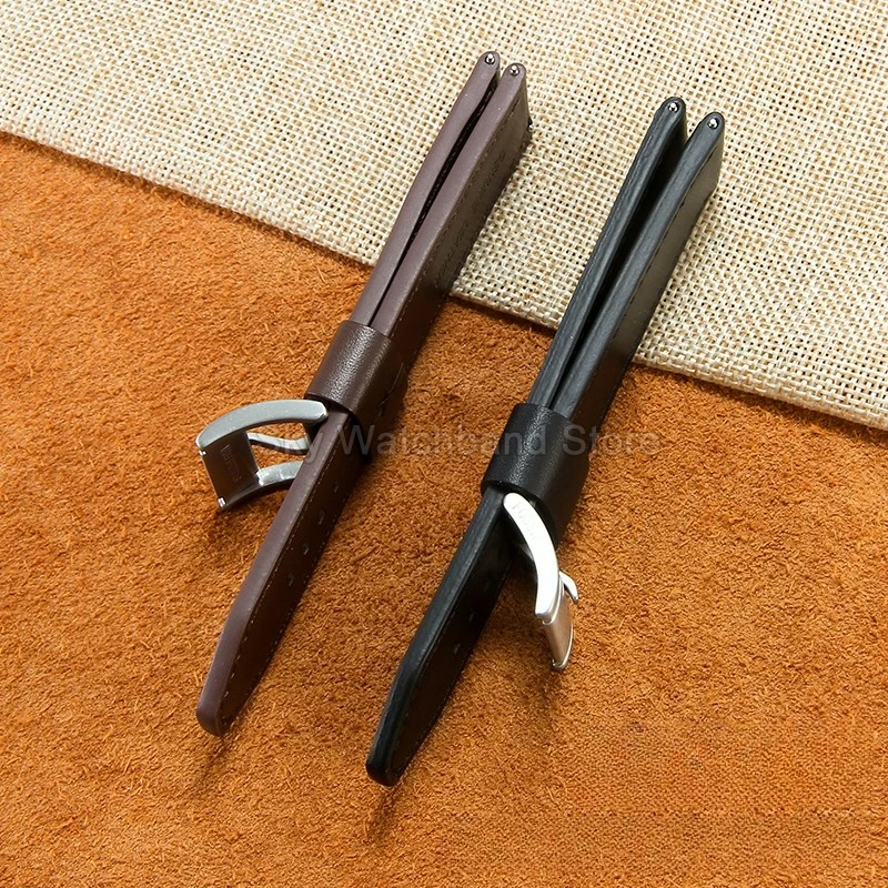 ل الأحفوري FS4656 FS5586 FS4682 JR1436 JR1354 JR1424 حزام الساعات جلد طبيعي لينة تنفس واجهة مسطحة إبرة مشبك