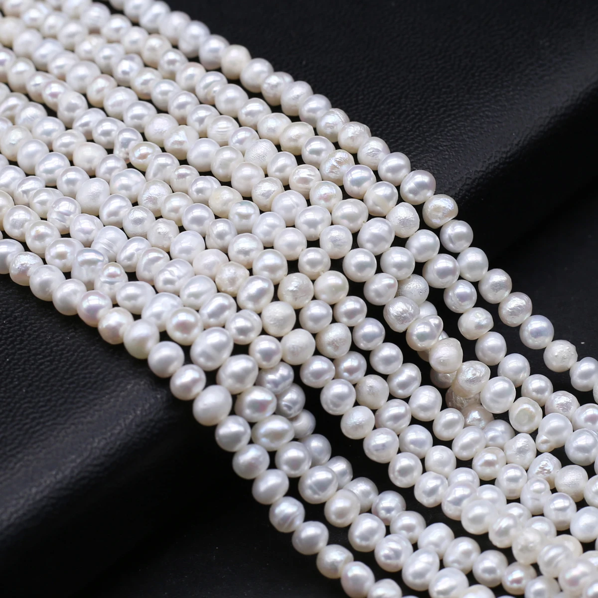 

A-grade High Gloss Natural Freshwater White Pearl Irregular Oval Bead Jewelry Making DIY Necklace Bracelet Accessories Gift