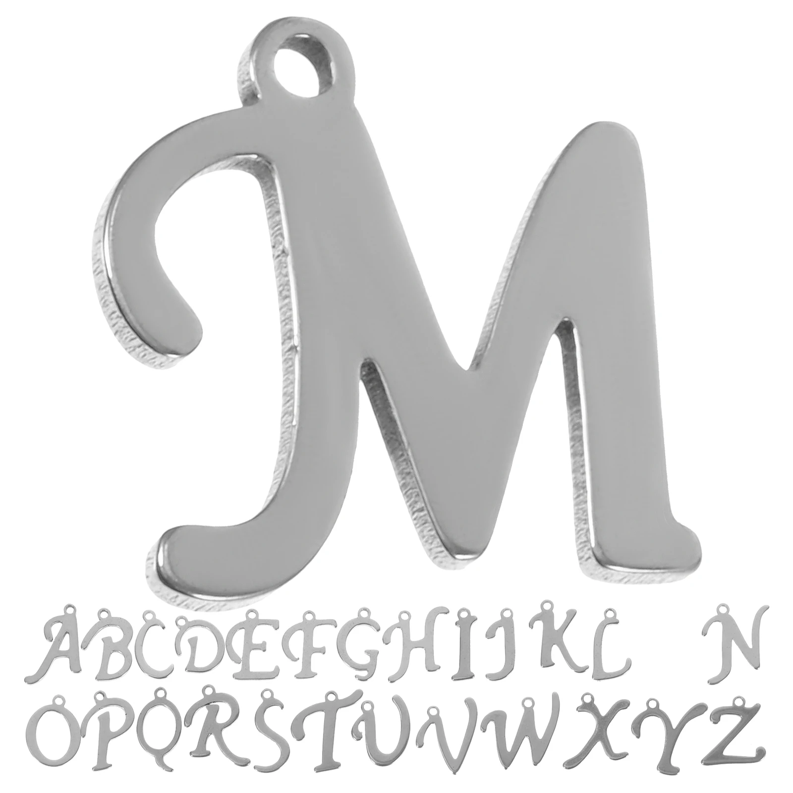 

Alphabet Stainless Steel Letter Pendant Jewelry Charms for Bracelet Making Silver