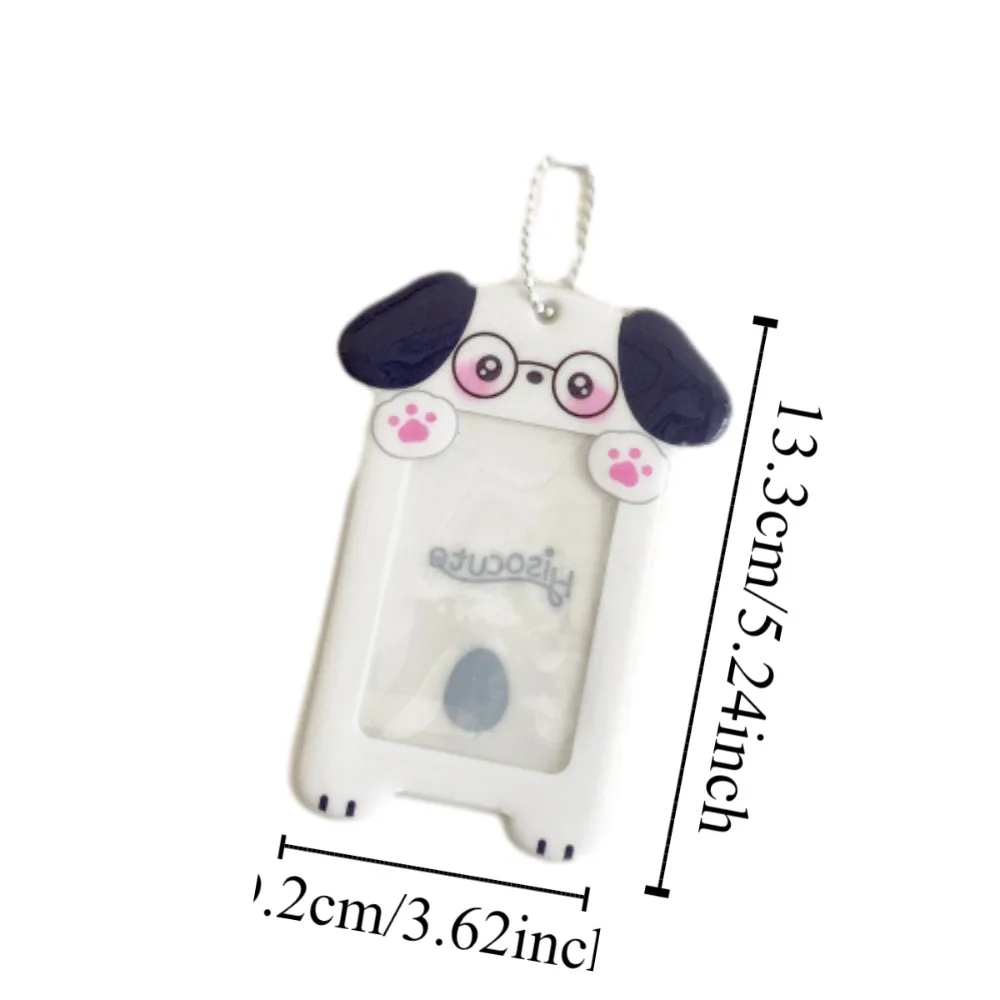 Kawaii PVC Puppy Card Sleeve Capybara Key Chain Card Protective Case Korean Style Bag Pendant Bus Card Holder Lady