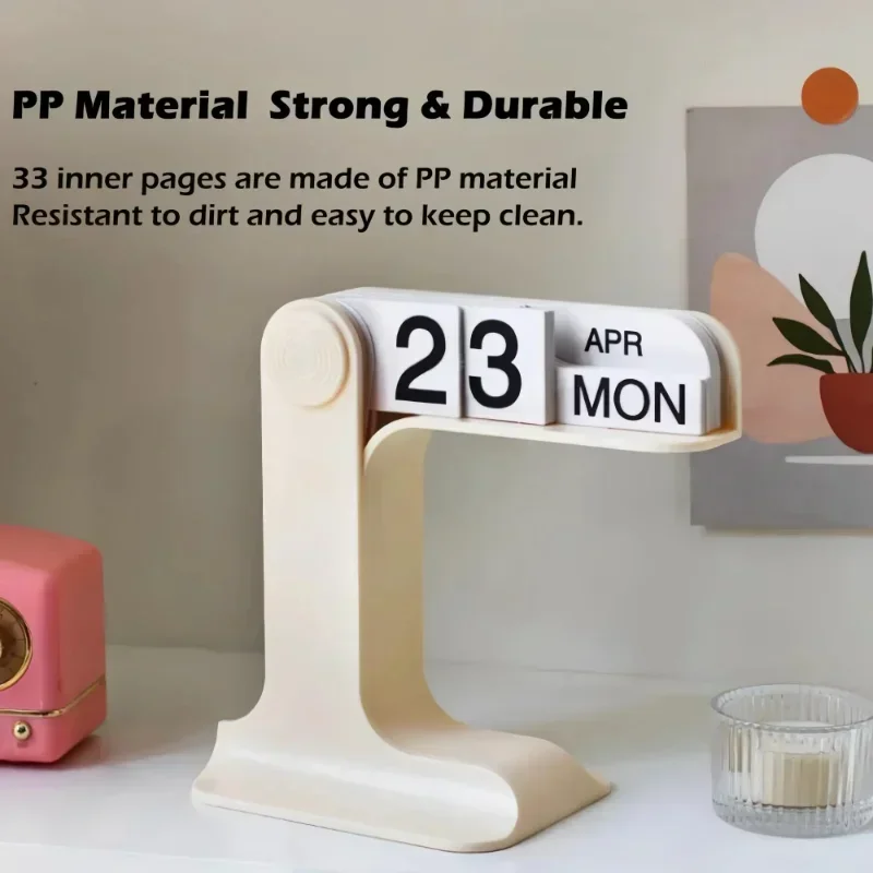 

1pcs new Latest Models Desktop Calendar Creative Reusable Daily Weekly Schedule Organizers Office Home Decor Ornament Flipping