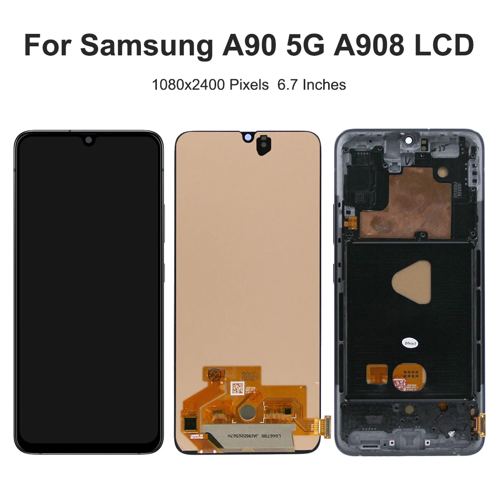 6.7\'\'A90 5G For Samsung For AMOLED SM-A908B SM-A908N SM-A9080 LCD Display Touch Screen Digitizer Assembly Replacement