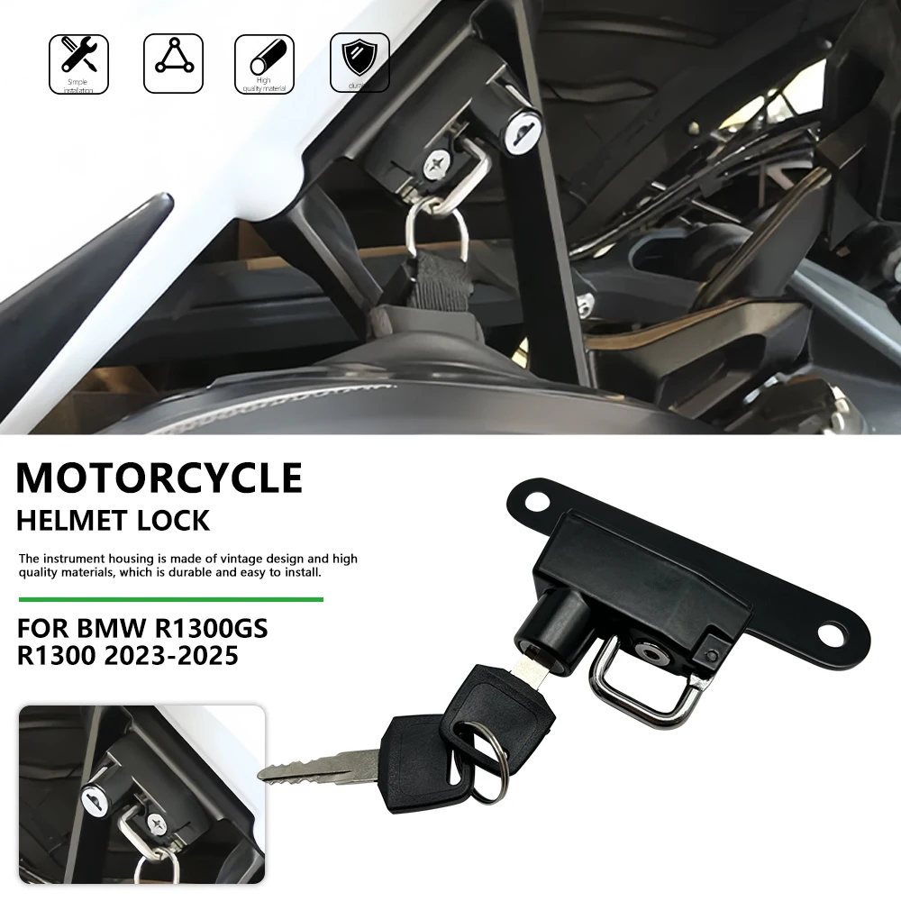 

Motorcycle Safety Helmet Lock For BMW R1300GS R1300 2023 2024 2025 Special Non-Destructive Installation Anti-theft Lock