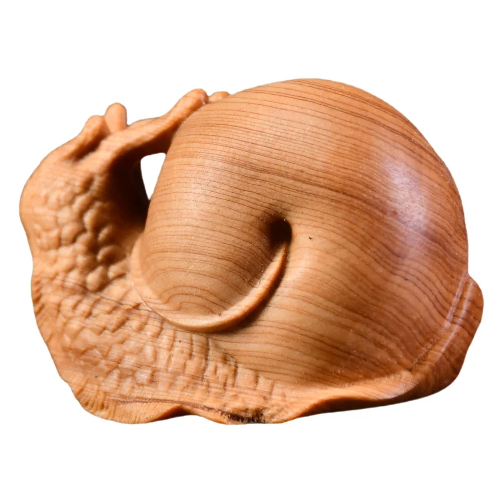 خشبية الحلزون تمثال تشغيل الحلزون تمثال الحيوان الديكور اليد منحوتة الخشب منحوتة حديقة تمثال جميل ديكور المنزل للمكتب