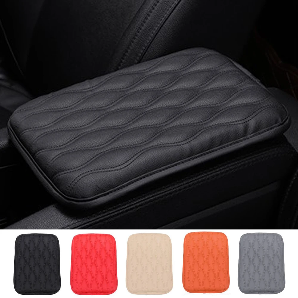 

Car Armrest Pad Cover For Mercedes Benz SLK SLC A AMG A45 AMG C AMG C63 AMG E AMG E55 AMG GT AMG PU Leather Car Armrest Box Mat