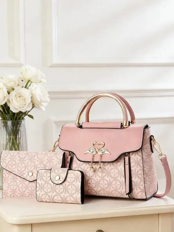 

Женская сумочка, легкая роскошная сумка, набор из трех сумок, с магнитной застежкой.