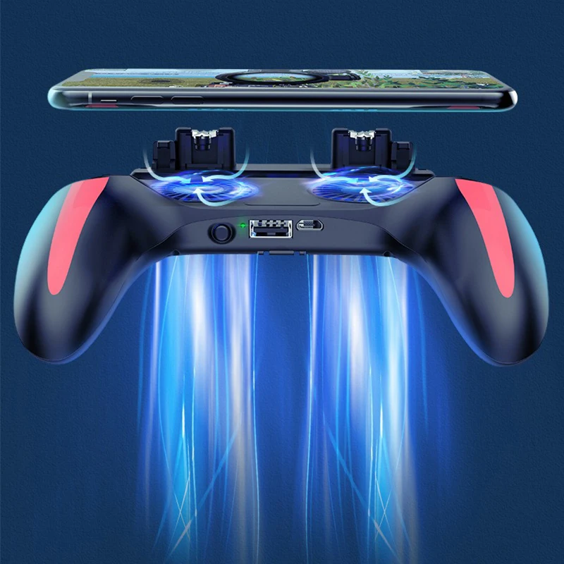 H10 Gaming Accessories Handheld Grip Game Controller Joystick Gamepad for Pubg Trigger Dual Cooling Fan Game Cooler For Phone