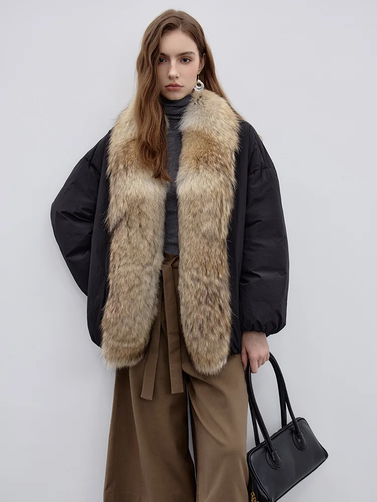 2023 neue Winter Warme Gans Unten Jacken Natürliche Echt Fox Pelz Kragen Frauen Puffer Jacken Dicke Mäntel Weibliche Outwear