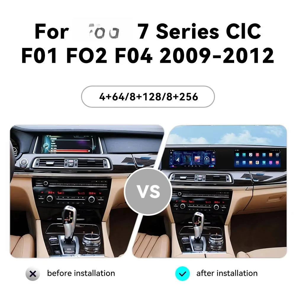 Double 12.3  Inch Android Screen 1920*720 Car Radio for 7 Series F01 F02 F04 2009-2012 GPS Navigation Carplay