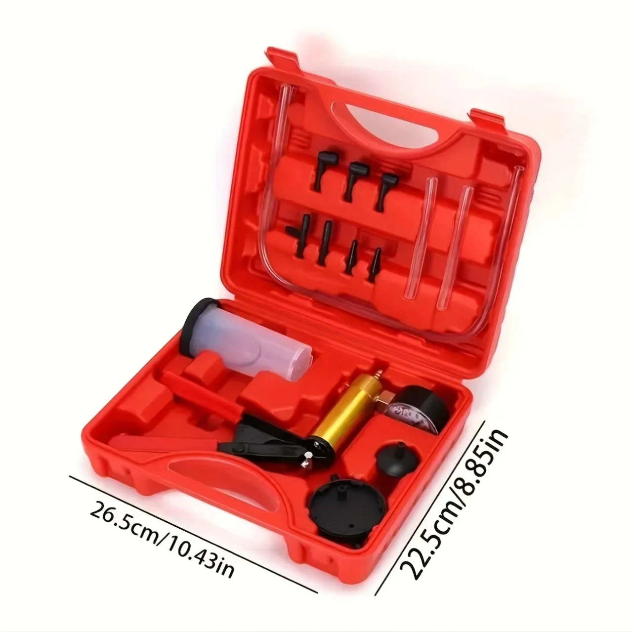 

Kit Portable Durable Aluminum Vacuum GaugeManual Vacuum Pressure Pump Brake Fluid Drain Kit Vacuum Pistol Pump Tester