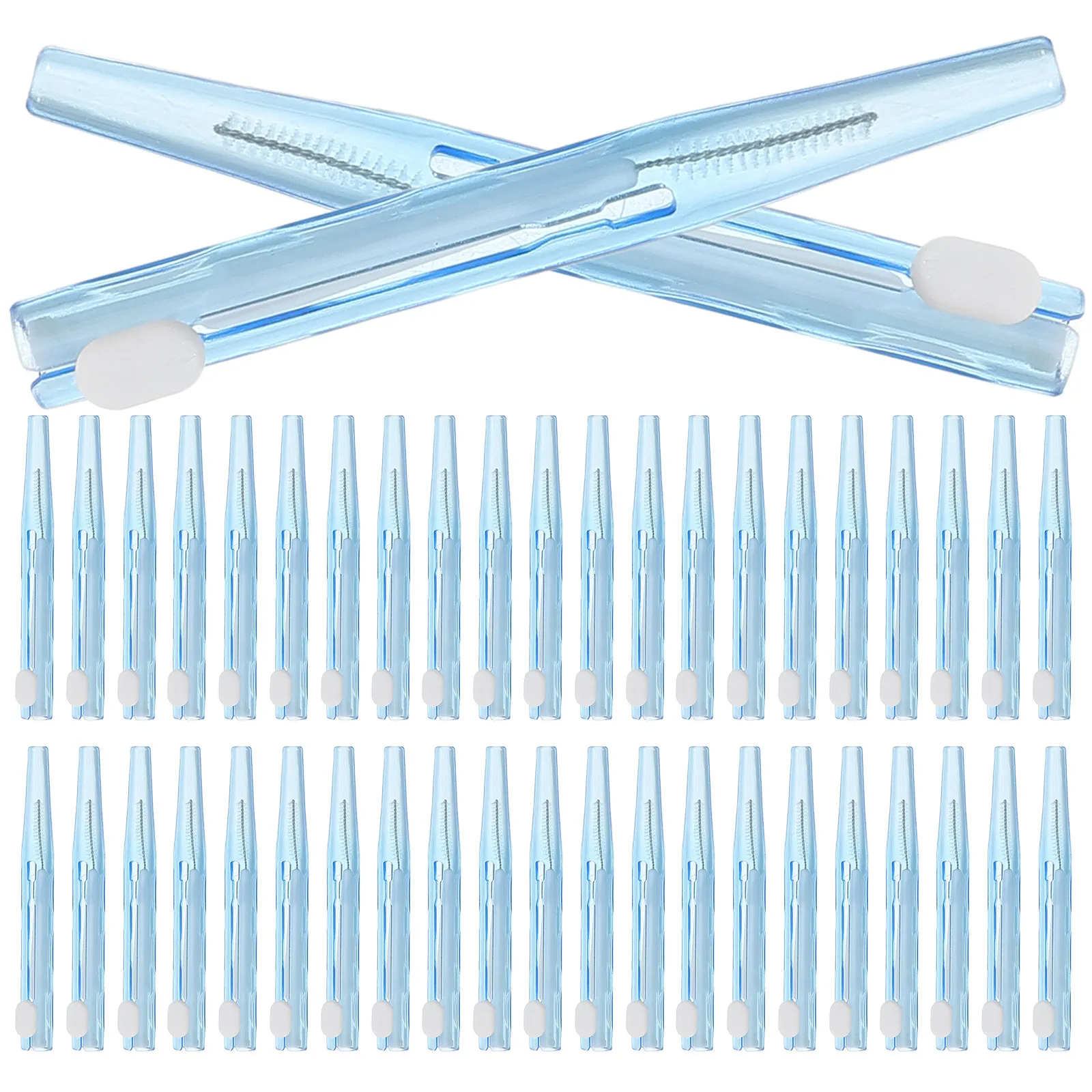 Interdental Toothpicks 40 Pack Soft Bristle Push Pull Dental Cleaning Picks for Braces Portable Oral Care