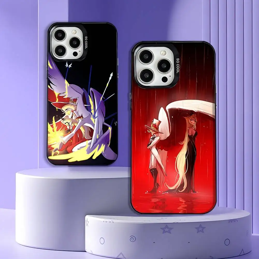 

H-HazbinS Lucifer Phone Case For iPhone 17,16,15,14,13,12,11,Pro,Max,Plus,E,Air,Mini Black Tpu Cover