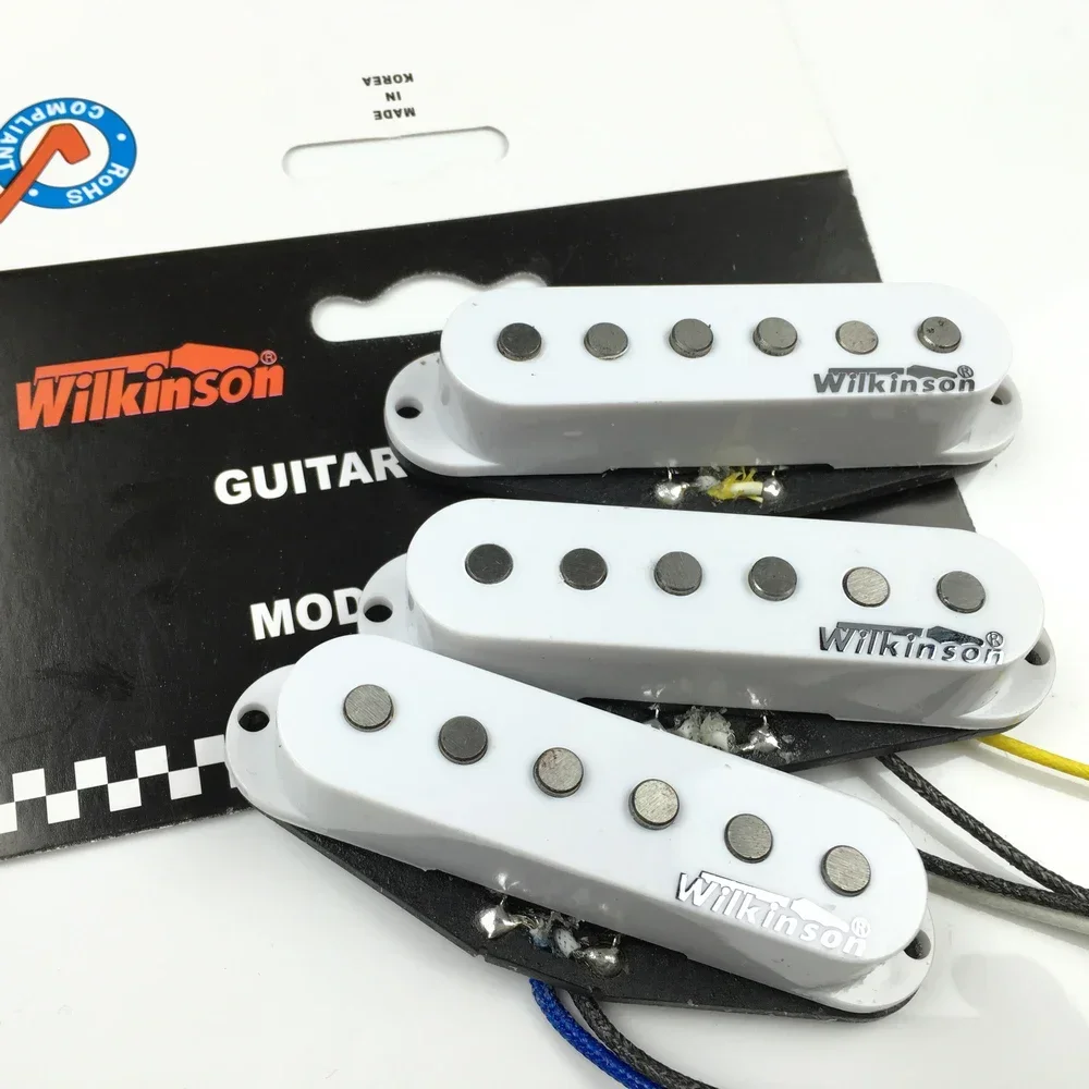 

Горячая распродажа — Премиальные звукосниматели Wilkinson 60's WVS Alnico V Single Coil белого цвета для электрогитар St, произведенные в Корее.