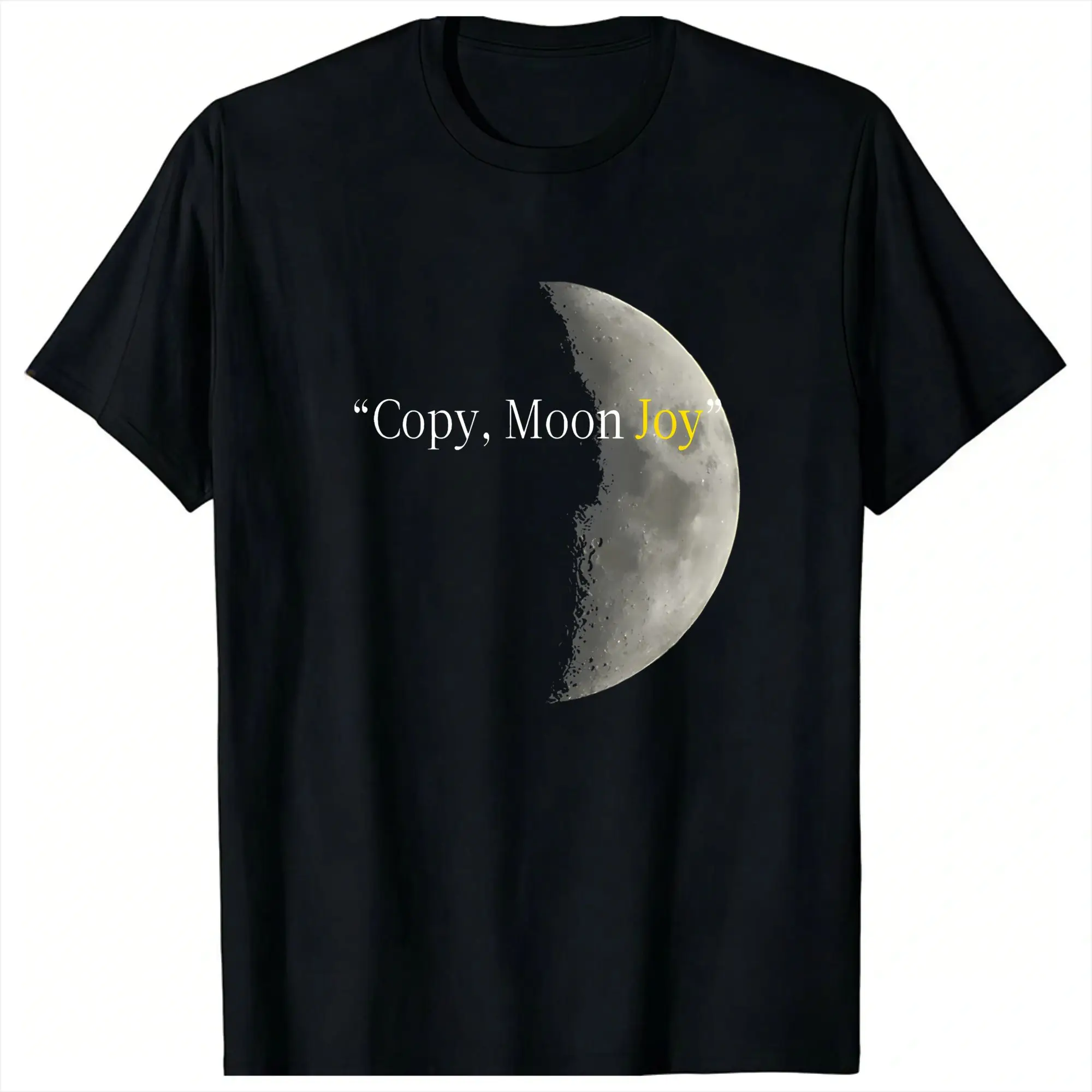 Copy Moon Joy Artemis II T-Shirt Men  Vintage Pure Cotton T-Shirts Summer O-Neck Leisure Tee Shirt Pattern Oversized Tops