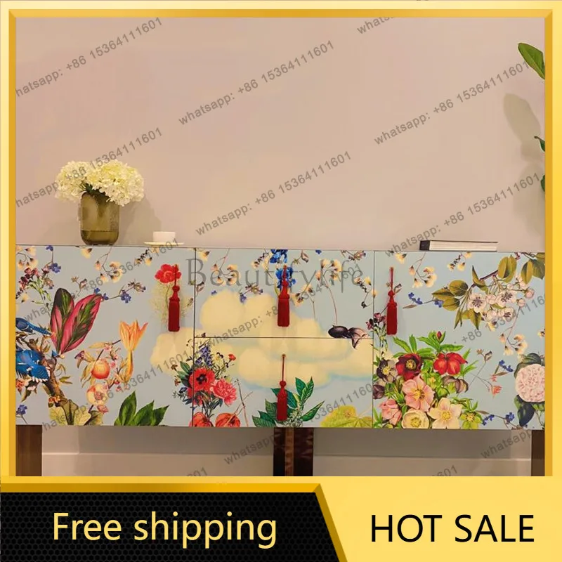 XX. Italian painting living room decorative cabinet Nordic design art living room TV cabinet