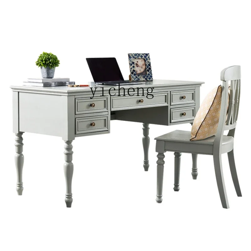

Light Luxury Desk Study Integrated Desk Modern Simple Computer Table and Chair