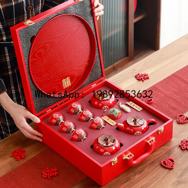 

CB wedding gift for couple wedding ornaments practical tea set engagement bride sister souvenir ideas