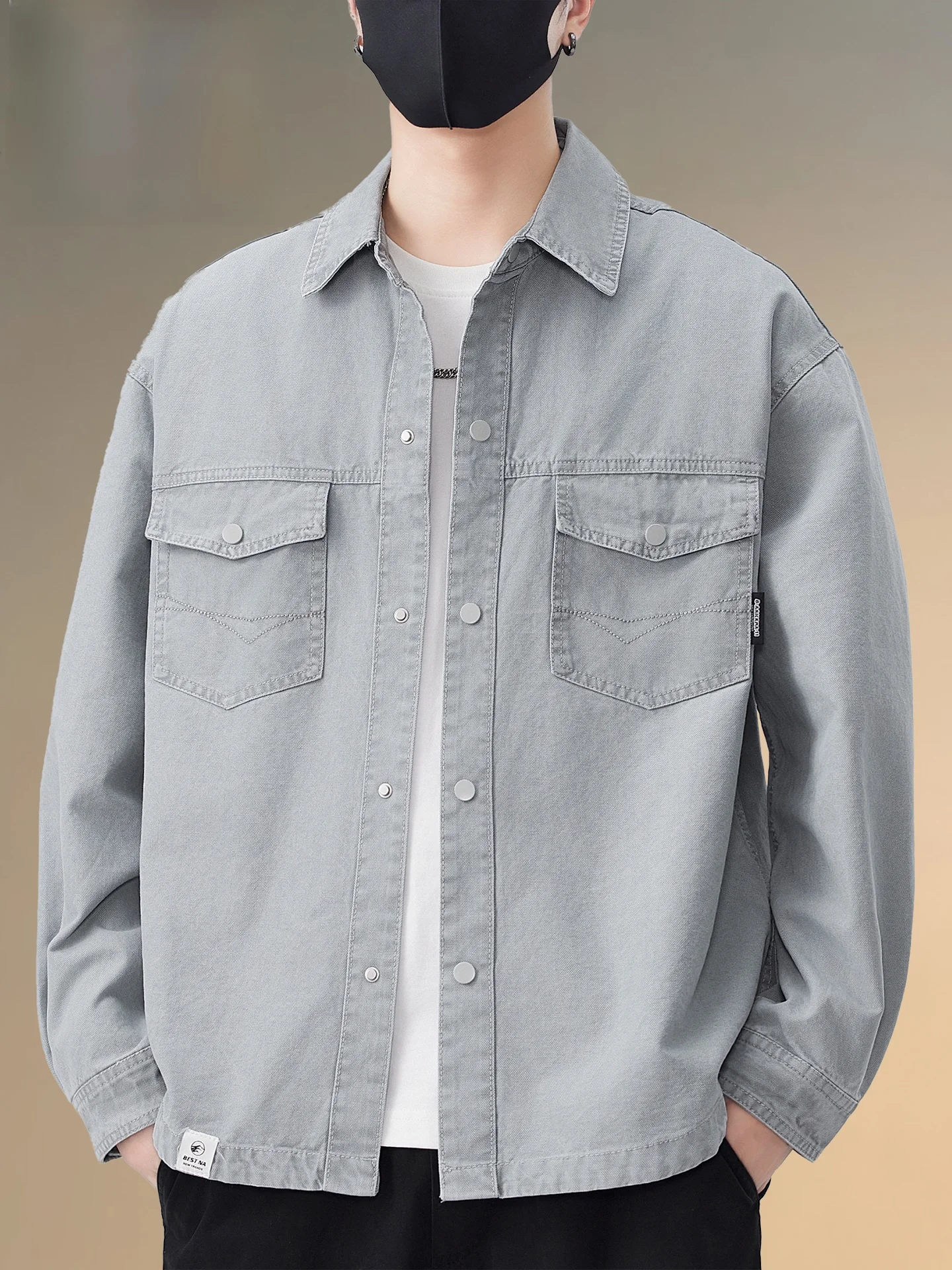 

Мужская рубашка-поло Pierre Cardin из чистого хлопка, весна-осень 2025, повседневная, универсальная, рабочая одежда, высокое качество, приталенный крой, длинный рукав...