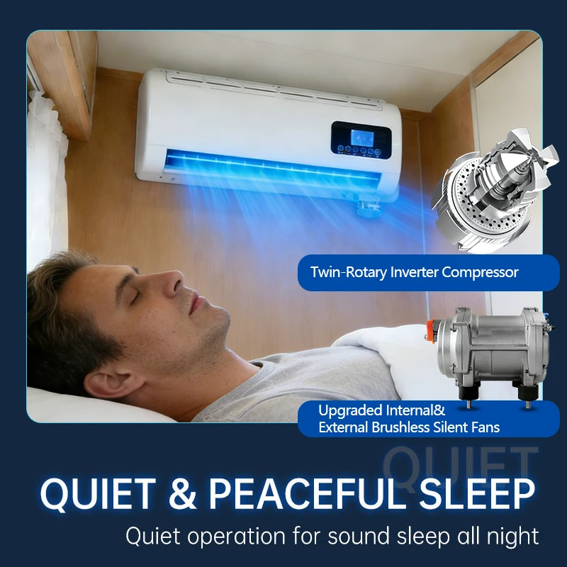 

Split New 12 Volt Air Conditioning System Cars Trucks Universal Car Air Conditioner Trucks Semi Trucks Forklift