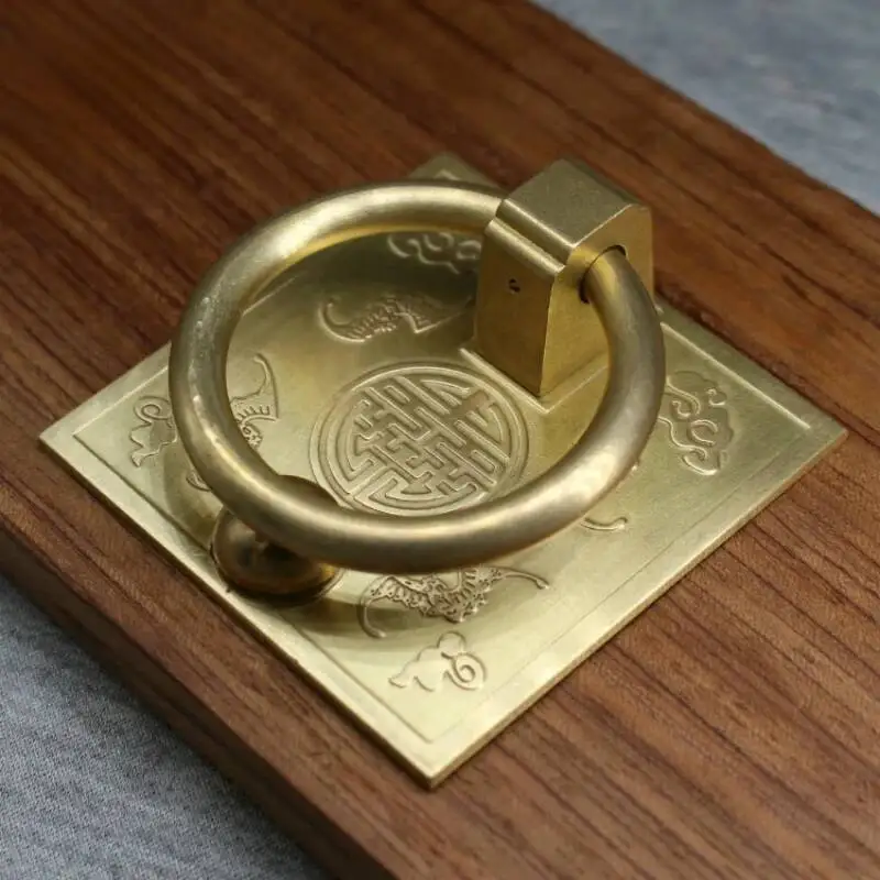 

Винтажная латунная ручка в китайском стиле с ручкой летучей мыши, окно, дерево, ретро молоток, дверной ящик шкафа, медная ручка, украшение дома