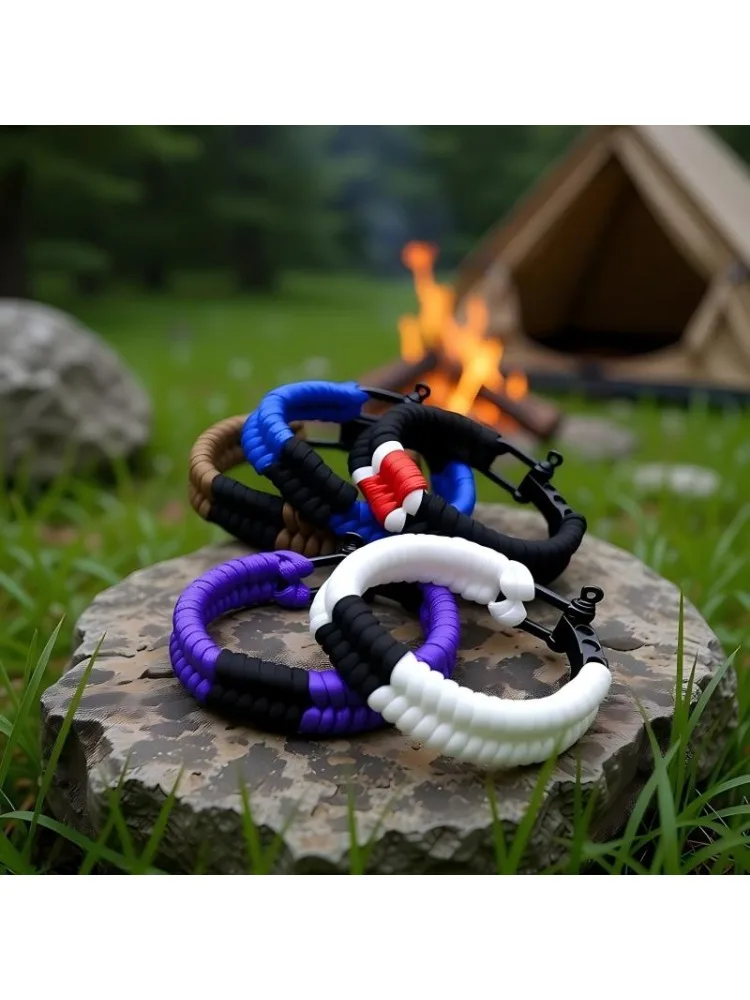 AliExpress 7-core Brazilian Judo UmbrellaRope U-shaped Adjustable Buckle Braided Bracelet Outdoor Emergency Camping Cycling EDC Accessories
