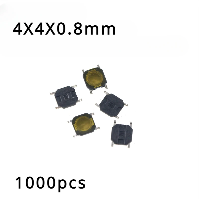 

1000PCS DC12V 50mA 4*4*0.8mm 4X4X0.8MM Tactile Push Button Switch Tact 4 Pin Switch Micro Switch SMD