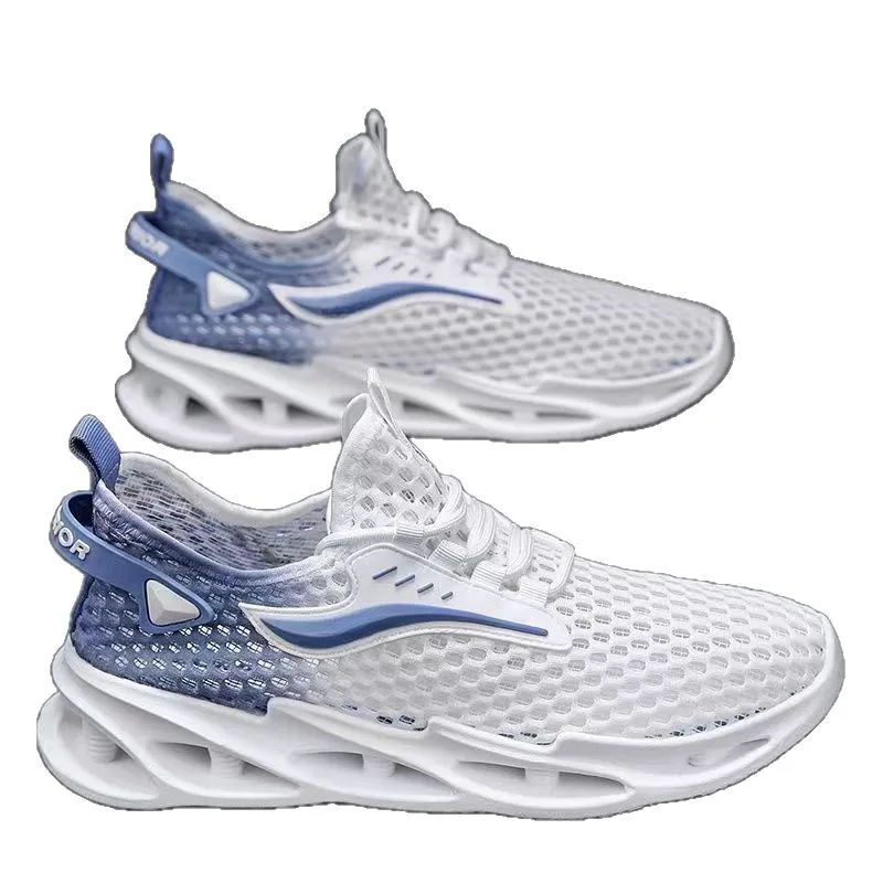 Men's Breathable Mesh Running Shoes Low Cut Sporty Casual Thick Sole Comfortable All-Match Flat Help Summer Spring Season - view 6