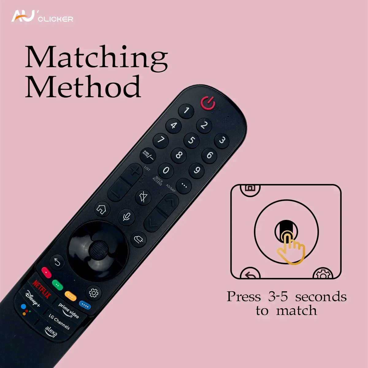 AN-MR22GA AKB76039902 Replacement Magic TV Remote Controller with Mic for OLED65C2PUB 65 C2 Series 4K Smart OLED TV (2022)