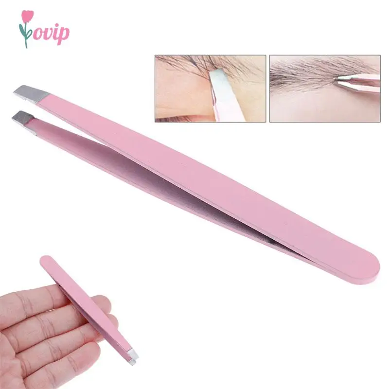 1 pz pinzette per sopracciglia in acciaio inossidabile viso depilazione occhio sopracciglio trimmer clip per ciglia strumento di trucco di bellezza cosmetica