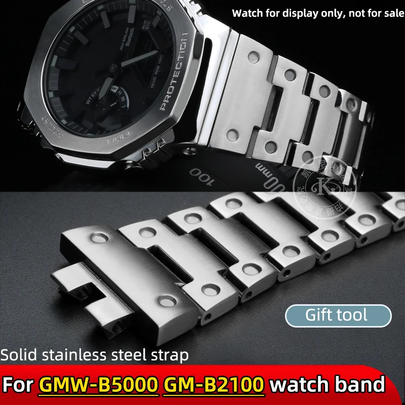 

For G-shock GM-B2100 b2100 stainless steel strap bracelet Casio GMW-B5000 metal watchband b5000 steel band men's watch repair