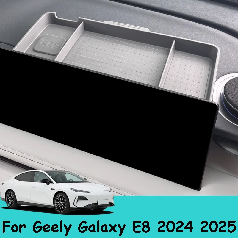 

For Geely Galaxy E8 2024 2025 Car Front Dashboard Screen Rear Storage Box Anti Dirt Waterproof Accessories Interior Decoration