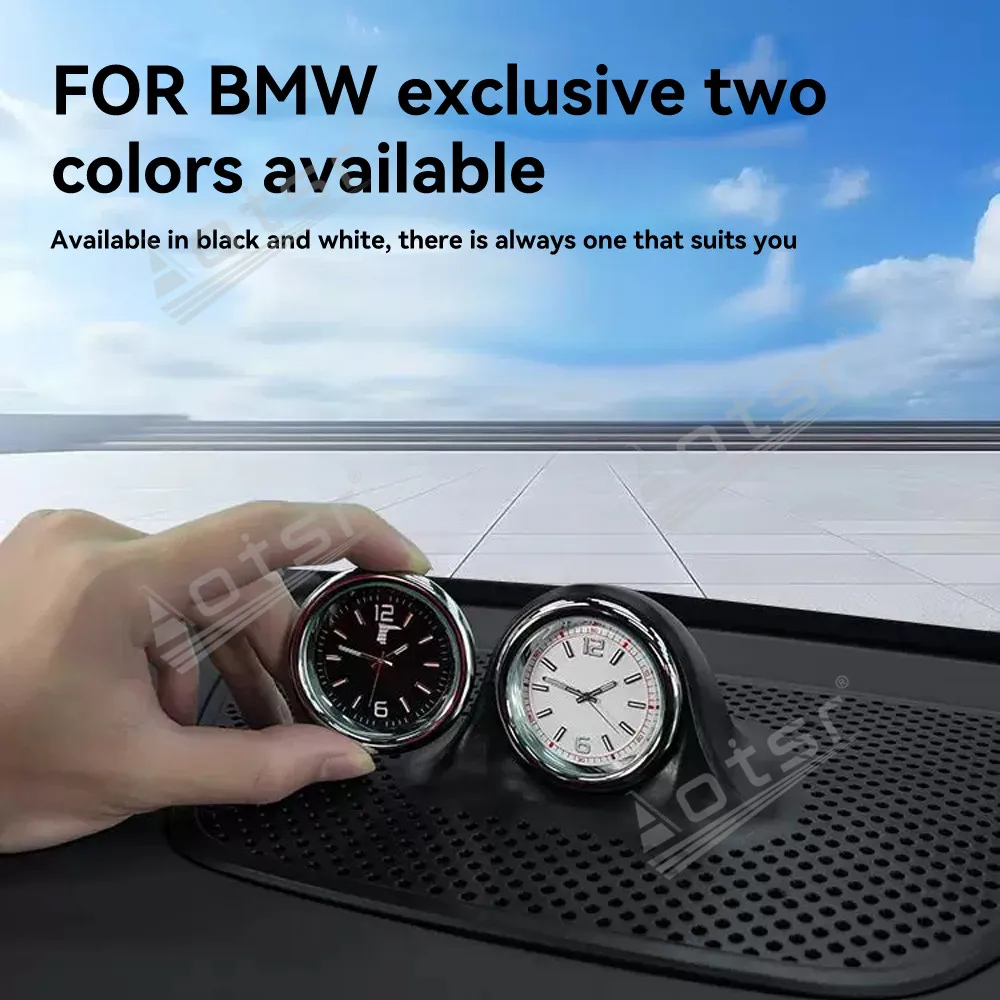 Car Dashboard Analog Quartz Clock Speaker Cover Trim Panel For BMW 3 4 Series X5 X6 X7 2023~2026 Instrument Panel Central Timer