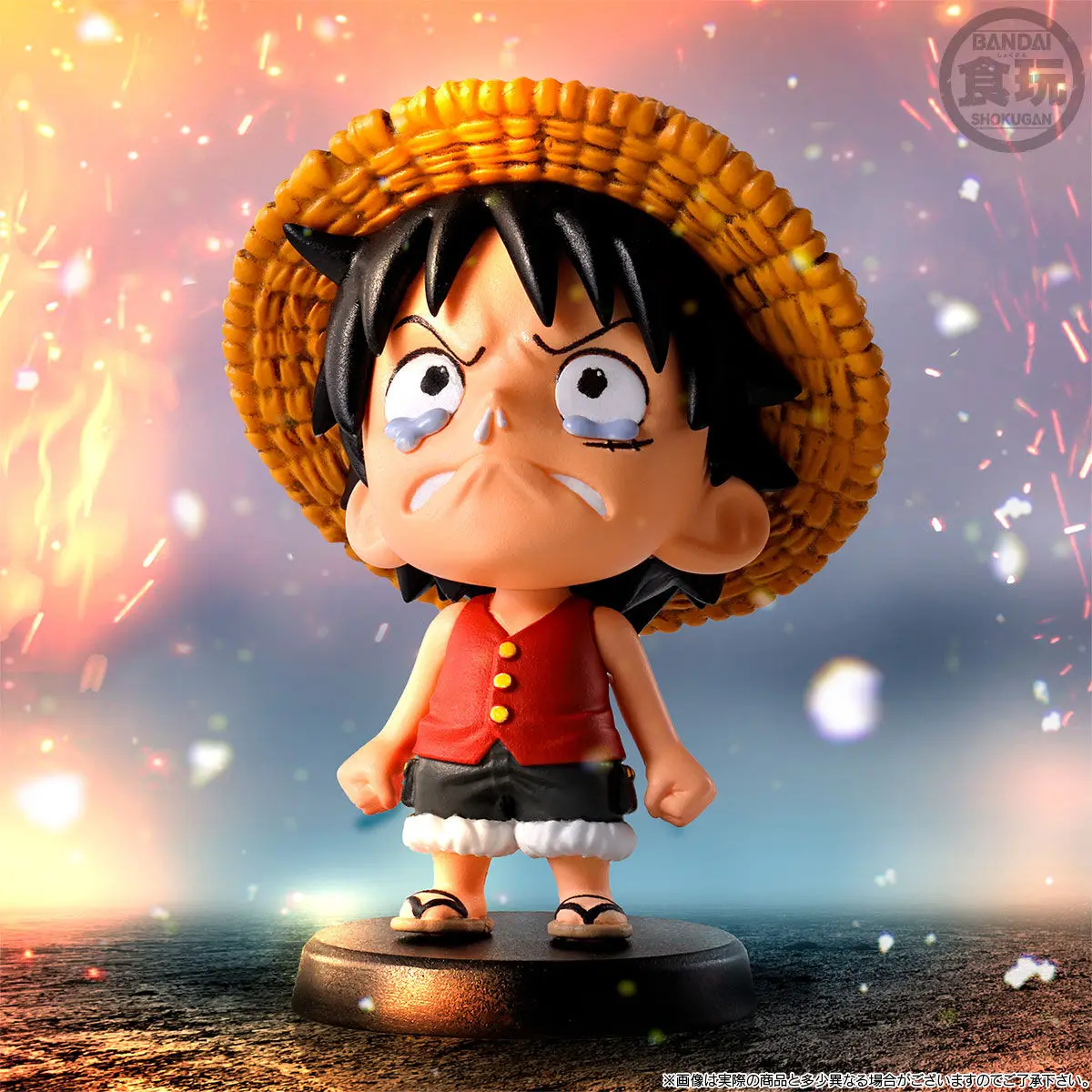 Oryginalna figurka BANDAI SHOKUGAN ONE PIECE Monkey D. Luffy The Advancing Merry, figurka anime z PVC, model zabawka