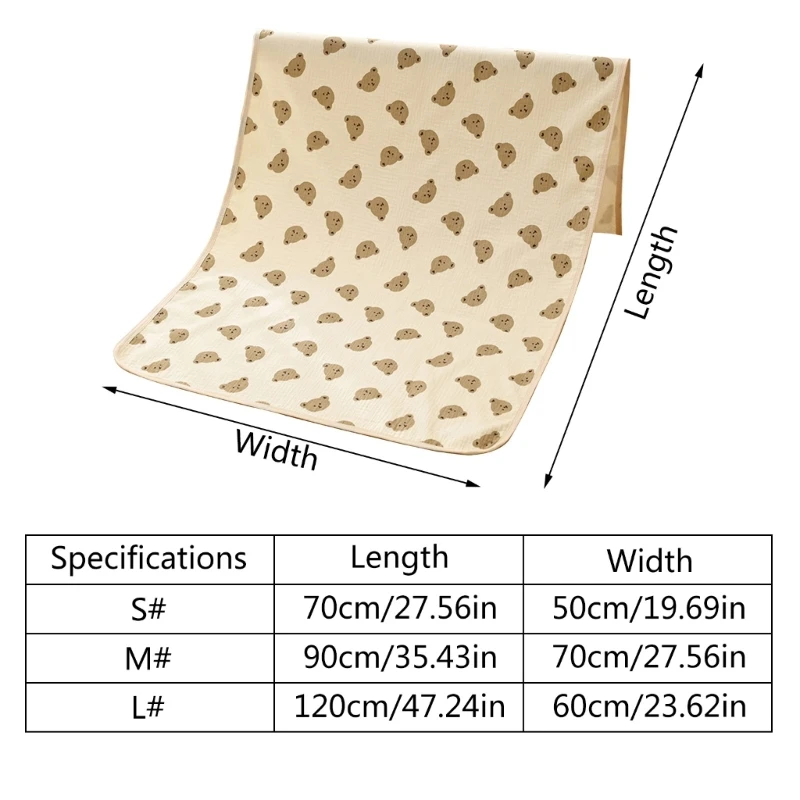 2024 New Nappy Changing Mat Changing Mat Cover Diaper Changing Pad Urinal Mat Washable Urine Pad Waterproof Portable Changing