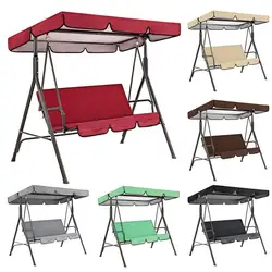 Outdoor Swing Chair Awning 210D Oxford Waterproof Garden Swing Canopy Roof Cover Anti-UV Swing Canopy Porch Top Sunshade Cover