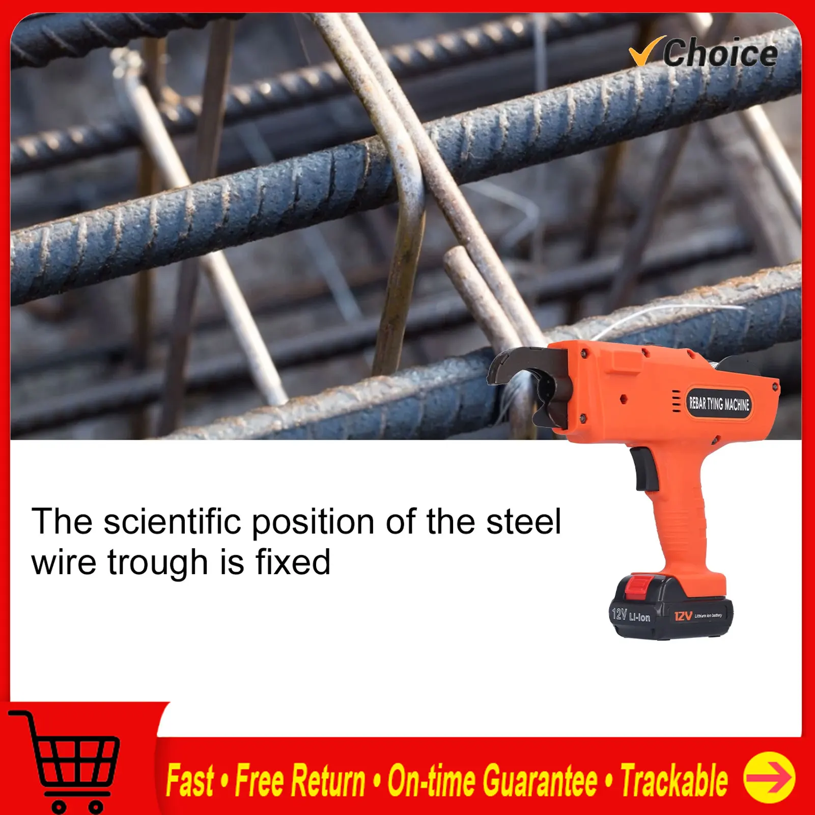 

Automatic Tying Tool Electrical Tools Reinforcing Steel Bar Tying Machine ABS High Carbon Steel Fully Automatic Strapping Tool