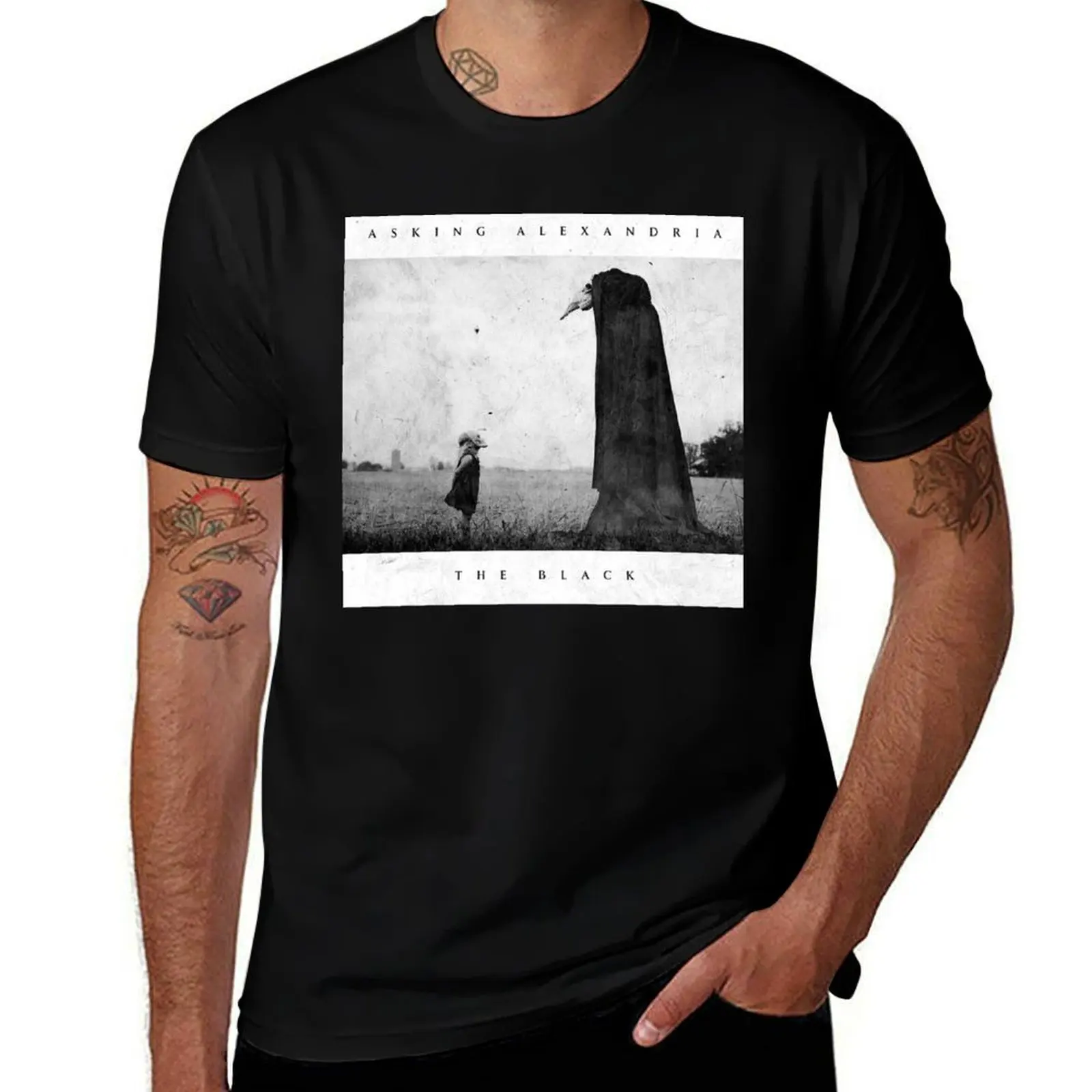 

Asking Alexandria The black T-Shirt graphic t shirts for man men t shirt cotton 100% T-Shirt