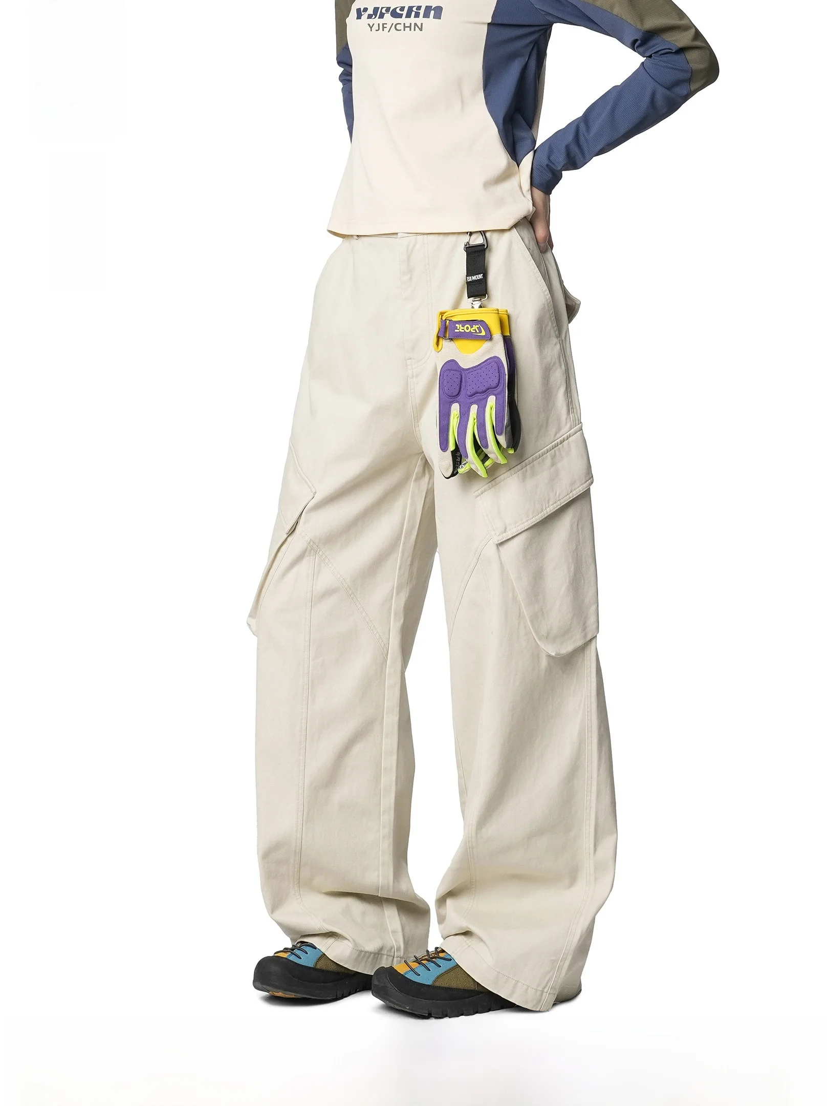 

OWOX Mountain Series Outdoor Pure Cotton Work Trousers with Large Pockets 2025 New Style Autumn Loose Straight Leg Sports Cas...
