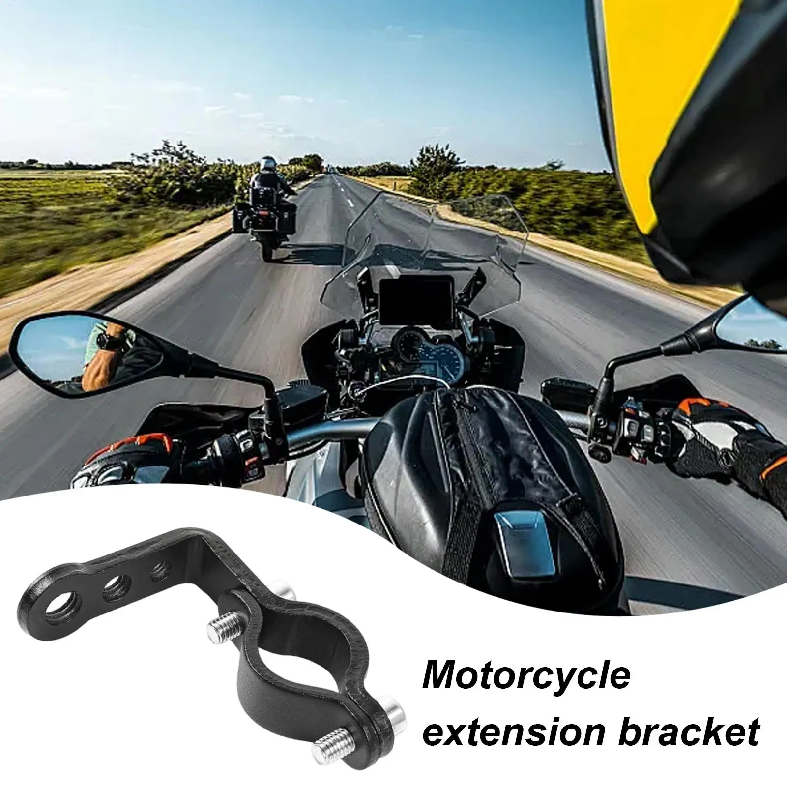 Motorcycle Mirror Mount Motorcycle Handlebar Extender Motorbike Spotlight Bracket For Headlight Phone Navigation Scooter Dirt