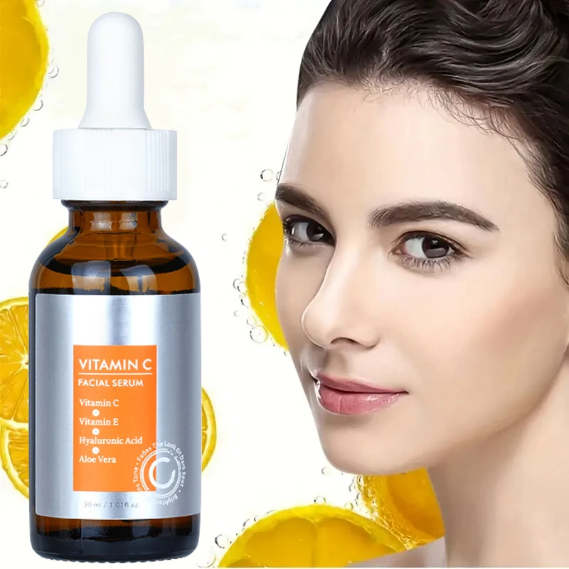 

30ml Vitamin C Facial Essence Hyaluronic Acid Dark Skin Brighten Serum Nourish Smooth Moisturizing Serum Face Skin Care