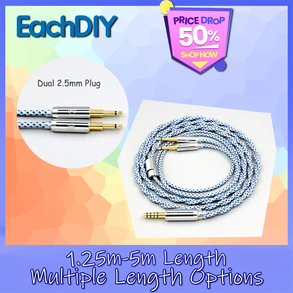 

Graphene OCC 99% Pure Silver MixShielding Earphone Cable For M1060 M1060C Nighthawk Monoprice M650 Monolith M565 LN008644