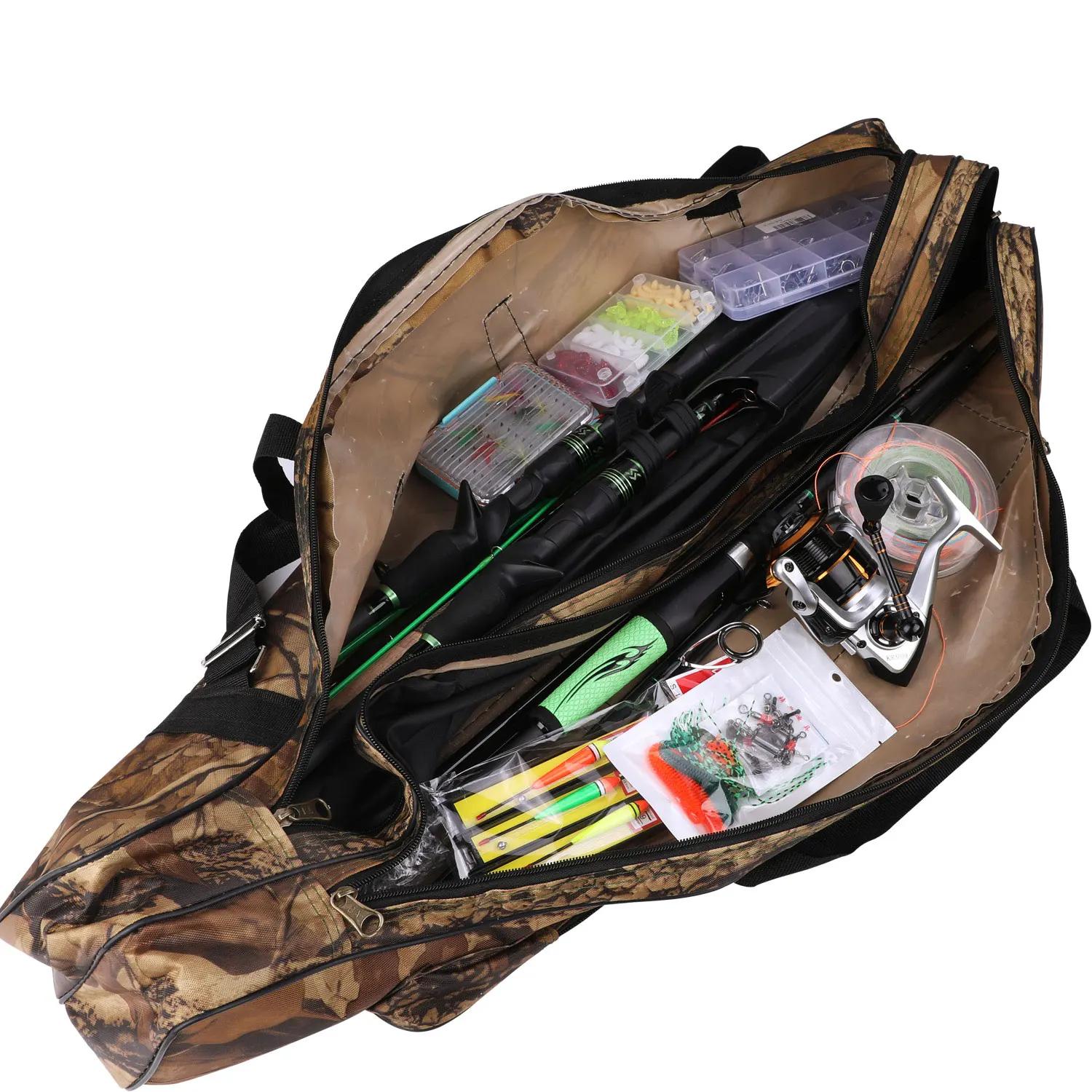 Bolsa de caña Sougayilang de pesca portátil de nailon, gran capacidad - imagen 3