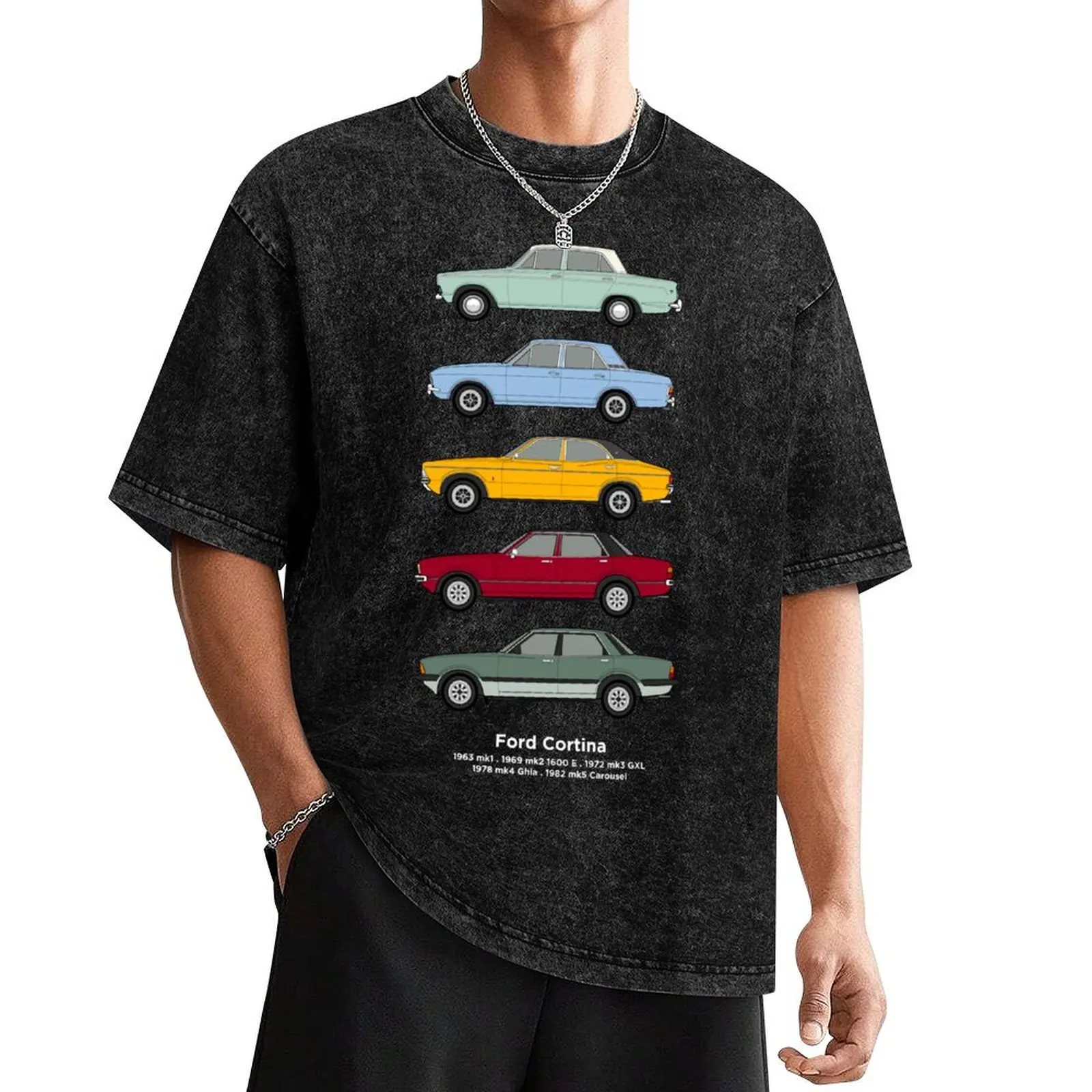 

Ford Cortina Classic Car Collection T-Shirt summer 2025 oversized t shirt mens plain t shirts