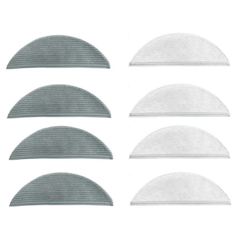 ¡Promoción! 8 Uds piezas de repuesto para Lydsto R1 accesorios de Robot de barrido inteligente fregona de limpieza paño de lavado gris y blanco
