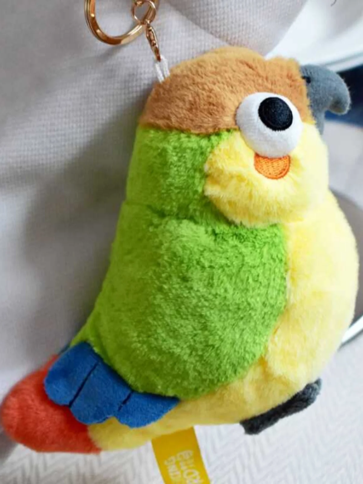 

A Cute Parrot Doll Plush Toy Backpack Ornament With A Delicate And Annoying Bird Keychain Pendant Birthday Present Gift Adorable